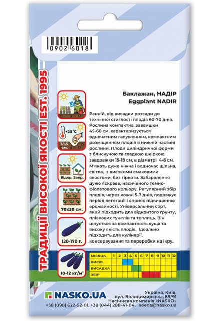 Насіння баклажанів НАДІР