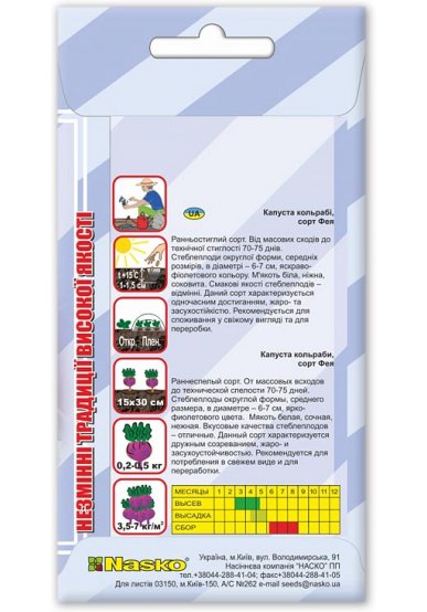 Насіння капусти кольрабі ФЕЯ