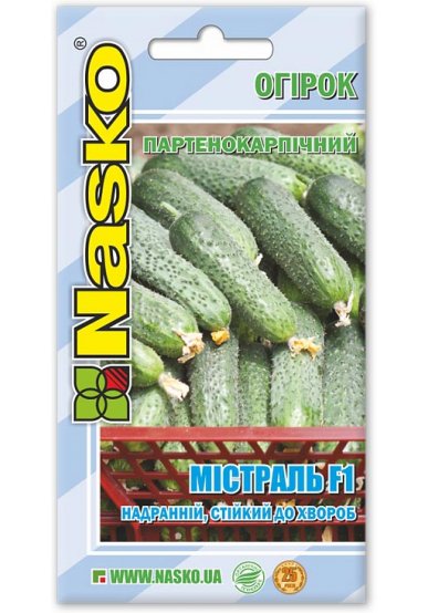 Насіння огірка партенокарпічного МІСТРАЛЬ F1