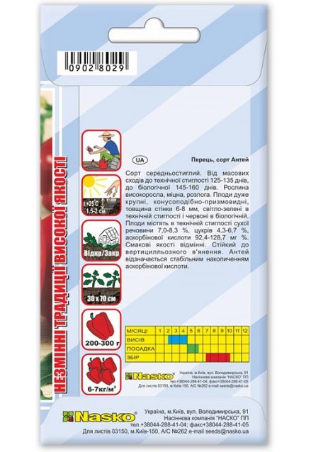 Семена перца сладкого АНТЕЙ