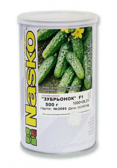 Огірок бджолозапильний ЗУБРЬОНОК F1